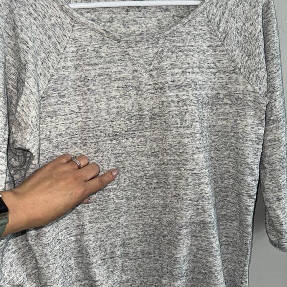 J. Crew Woman’s Gray Cotton Terry Sweater Crewneck 3/4 Sleeve Sz S Style 58284 - Picture 5 of 6